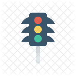 256x256 Traffic Signal Icon Of Flat Style