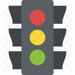 256x256 Traffic Signals Icon Of Flat Style