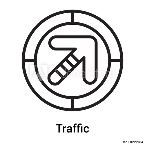 500x500 Traffic Signal Icon Vector Sign And Symbol Isolated On White