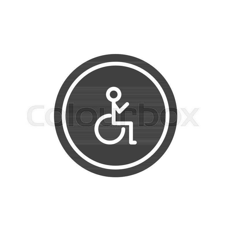 800x800 Disable Person Traffic Signal Icon Stock Vector Colourbox