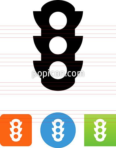 400x507 Vector Traffic Signal Icon
