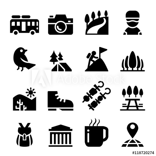 500x500 Tourism Travel Adventure Discovery Camping Trail Icon