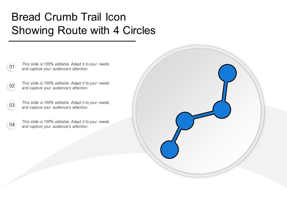 960x720 Bread Crumb Trail Icon Showing Route With Circles Presentation
