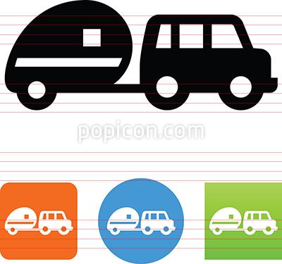 400x375 Suv With Rv Trailer Icon