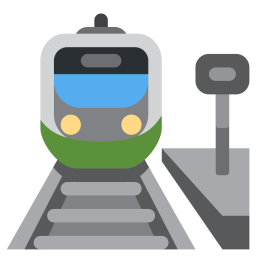 256x256 Railway, Train, Station, Emoj, Symbol Emoji Icon Of Flat Style