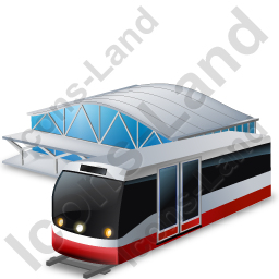 256x256 Train Station Icon, Pngico Icons