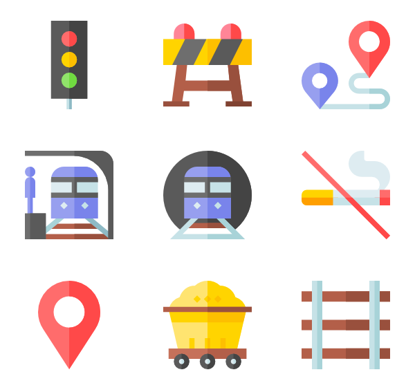 600x564 Train Station Icons
