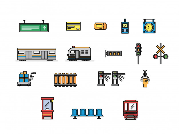 626x469 Train Station Icon Vector Premium Download