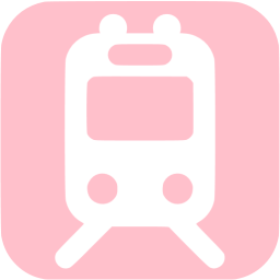 256x256 Pink Railway Station Icon
