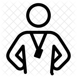 256x256 Personal Trainer Icon Of Line Style