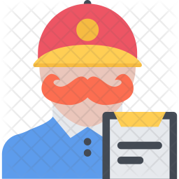 256x256 Gym Trainer Icon Of Flat Style