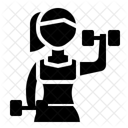 256x256 Weight Training Icon Of Glyph Style