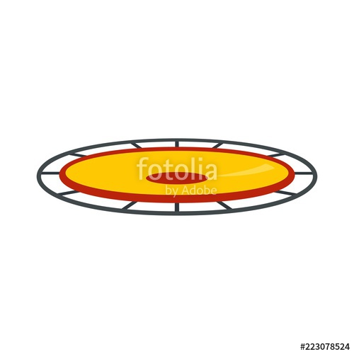 500x500 Amusement Trampoline Icon Flat Illustration Of Amusement