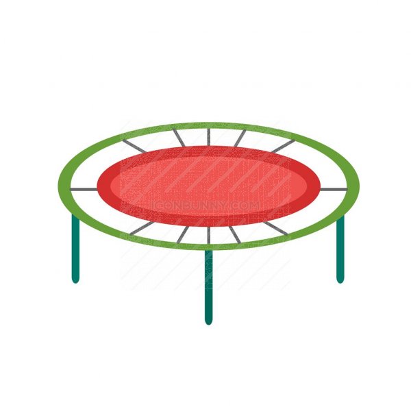 600x600 Trampoline Flat Multicolor Icon