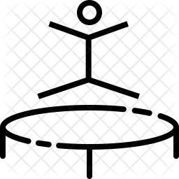 256x256 Trampoline Icon Of Line Style