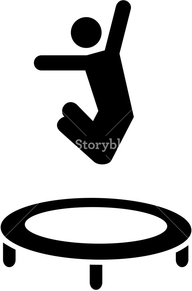 662x1000 Trampoline Icon Symbol Royalty Free Stock Image