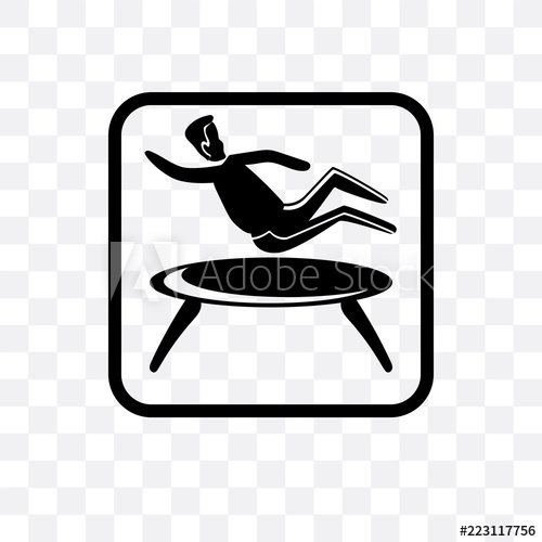 500x500 Trampoline Icon Isolated On Transparent Background Simple