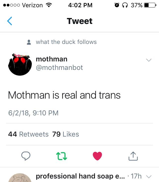 640x729 Mothman Is A Trans Icon Confirmed Traaaaaaannnnnnnnnns