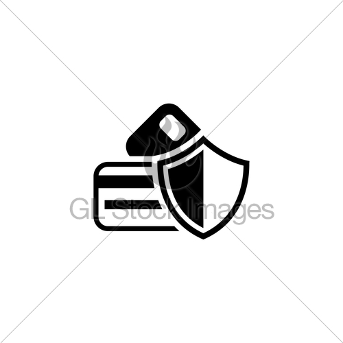 500x500 Secure Transaction Icon Flat Design Gl Stock Images