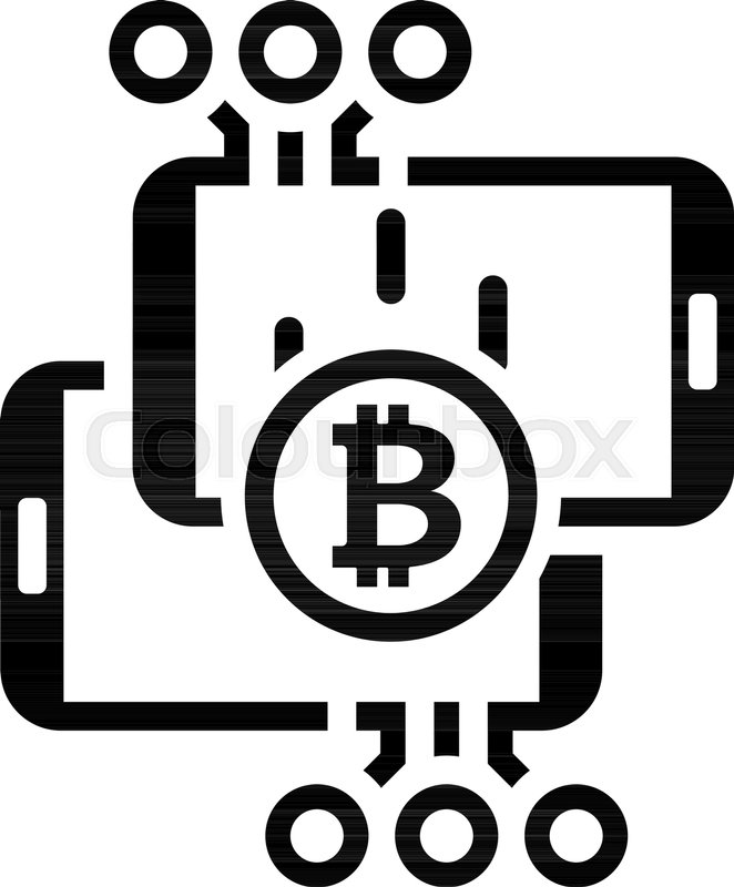 662x800 Bitcoin Transaction Icon Modern Stock Vector Colourbox