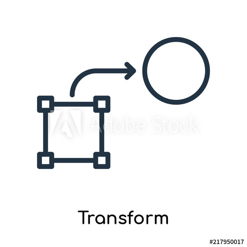 500x500 Transform Icon Vector Isolated On White Background, Transform Sign