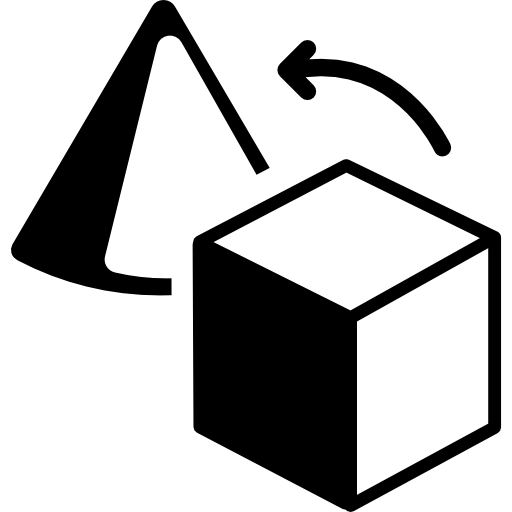 512x512 Transformation Of Geometric Shapes From Cube To Cone Outlines