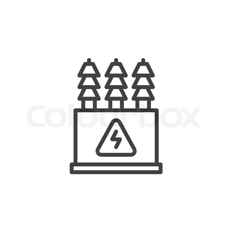 800x800 Electric Transformer Line Icon, Stock Vector Colourbox