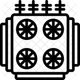 256x256 Power Transformer Icon Of Line Style