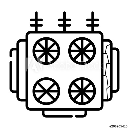 500x500 Electric Transformer Icon