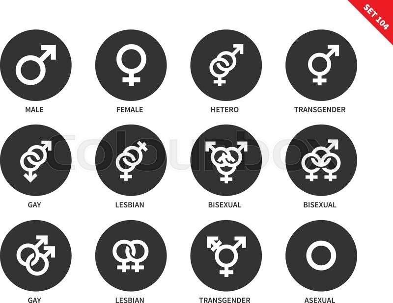 800x618 Sexual Orientation Vector Icons Set Stock Vector Colourbox