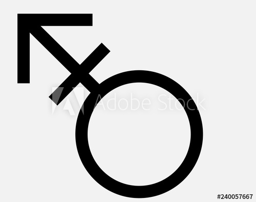 500x394 Transgender Symbol Thin Line Vector Icon Flat Icon Isolated