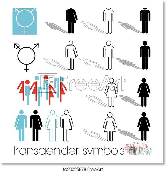561x581 Free Art Print Of Transgender Icon Set A Set Of Transgender Cons