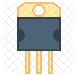 256x256 Transistor Icon Of Colored Outline Style