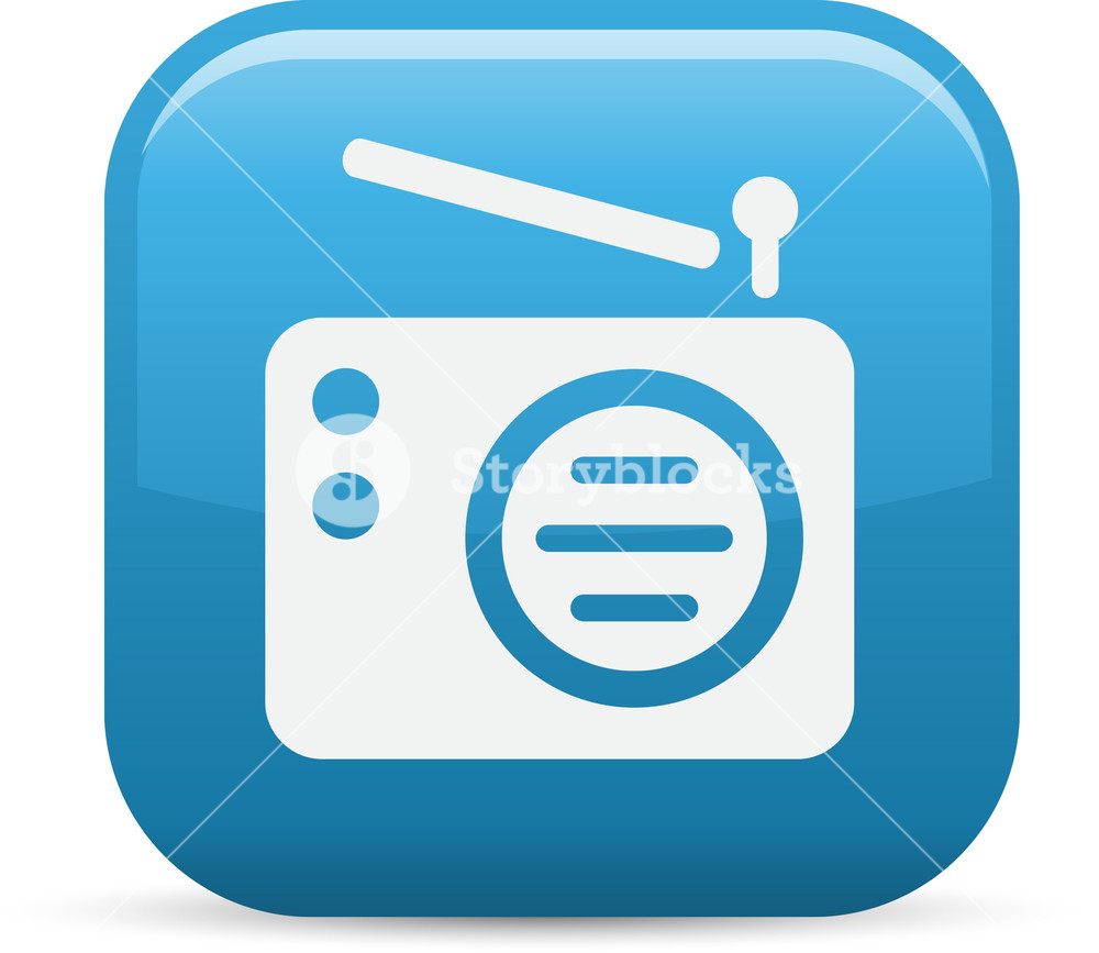 1000x867 Transistor Radio Elements Glossy Icon Royalty Free Stock Image