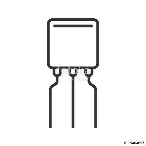 500x500 Transistor Line Icon Stock Image And Royalty Free Vector