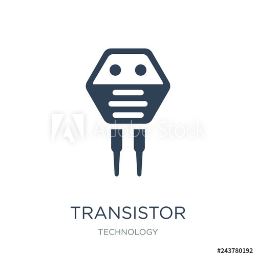 500x500 Transistor Icon Vector On White Background, Transistor Trendy