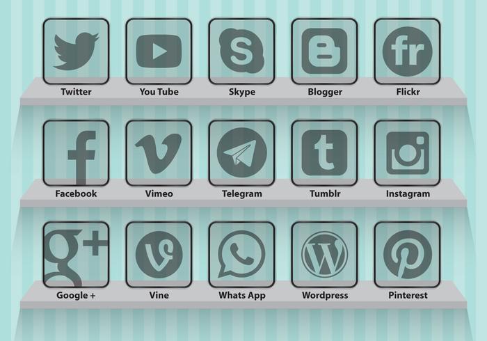 700x490 Social Media Transparent Icons