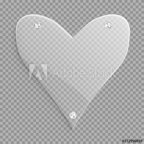 500x500 A Large Glossy Translucent Heart For Wedding Decoration Vector