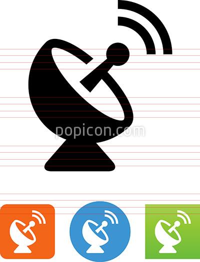 400x525 Satellite Dish Broadcasting Transmission Icon