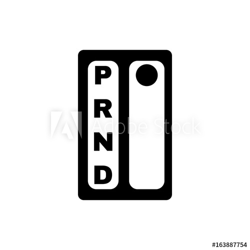 500x500 The Automatic Transmission Icon Shifter Symbol Flat Design