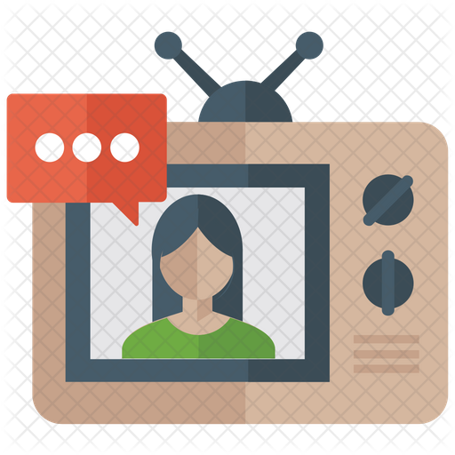 512x512 Tv Transmission Icon Of Flat Style