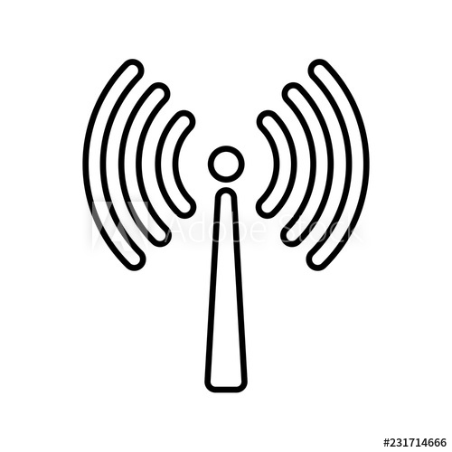500x500 Signal Transmission Line Icon Antenna Or Broadcasting Tower