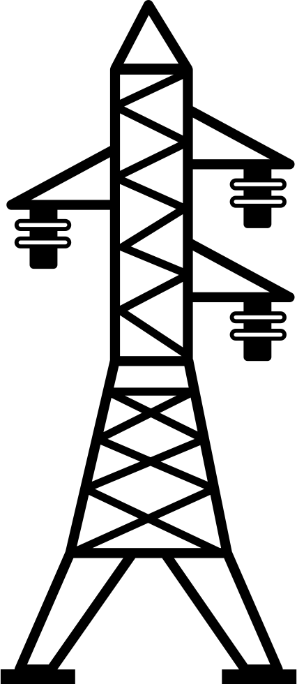 426x980 Transmission Line With Three Insulators Png Icon Free Download
