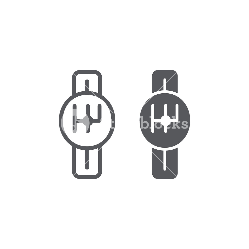 1000x1000 Transmission Line And Glyph Icon, Car And Part, Gearbox Sign