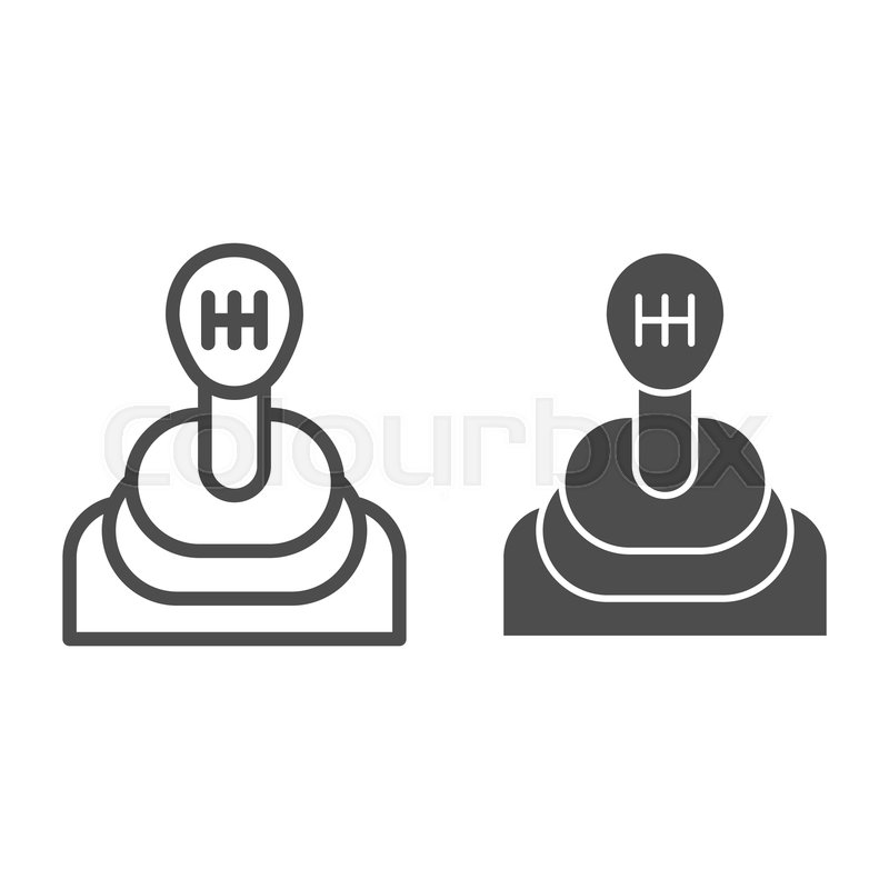 800x800 Transmission Line And Glyph Icon Gear Stock Vector Colourbox