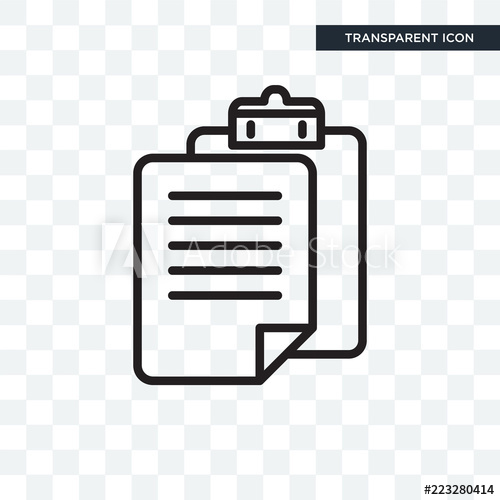500x500 Paste Clipboard Vector Icon Isolated On Transparent Background