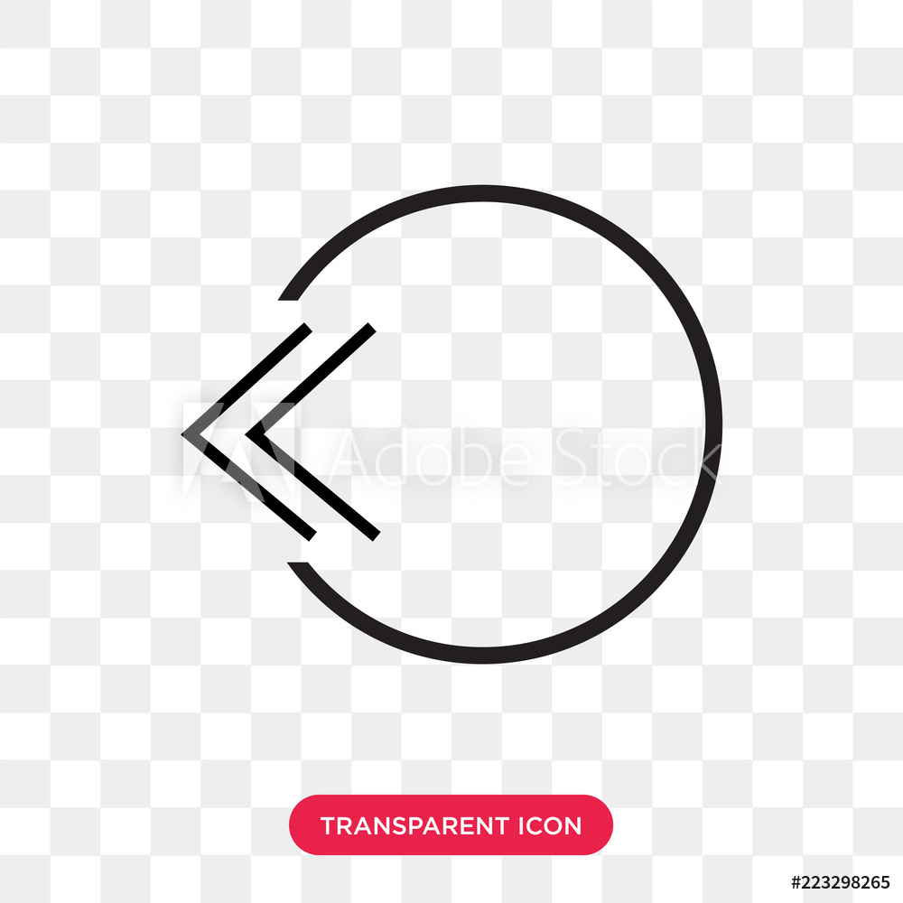 1000x1000 Photo Art Print Rewind Vector Icon Isolated On Transparent