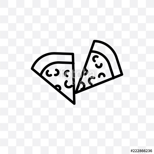 500x500 Pizza Slice Icon Isolated On Transparent Background Simple