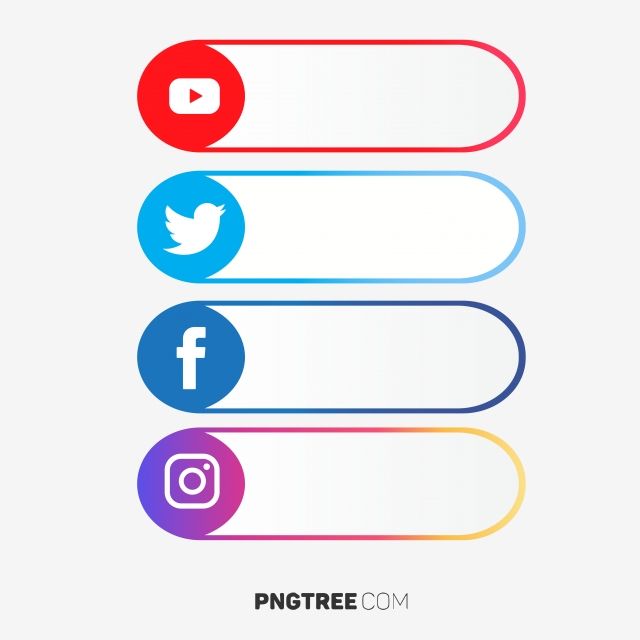 640x640 Social Media Label Set, Social Media Icons, Social Media, Social