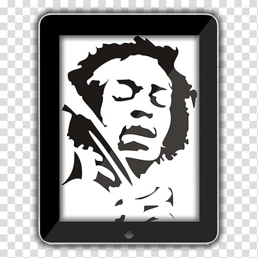 512x512 Music Icon Jimi Hendrix Ipad Portrait X Transparent Background